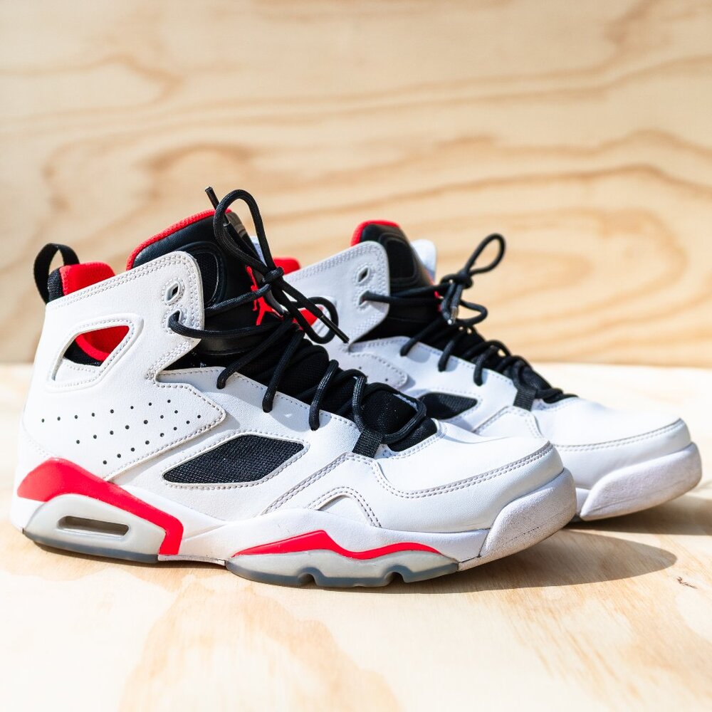 Nike Air Jordan Flight Club 91 Sneakers | White Infrared Colorway | Men's 8.5